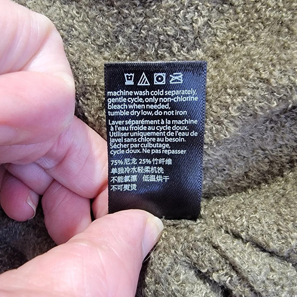 Barefoot Dreams Cozychic Lite Olive Green Long Open Cardigan Pockets XS - Picture 8 of 9